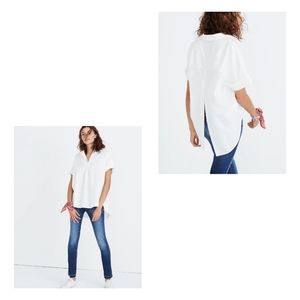 Madewell Courier Button Back Oversize Shirt | Size  XS